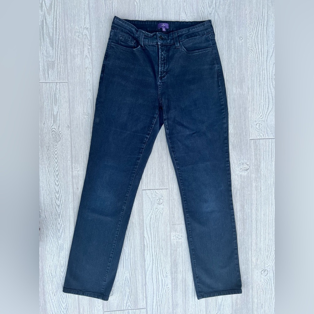 NYDJ Skinny Jeans Size 10 Dark Wash Indigo Black Lift Tuck Technology